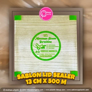SABLON LID CUP SEALER PLASTIK 13 CM X 500 M + KEMASAN SEALER PRESS CUP AMDK, SARI BUAH, JAMU KEKINIAN