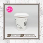 Sablon paper cup 9 oz + tutup putih + hot coffee packaging 1
