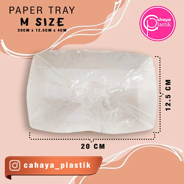 Paper Tray size M FOOD GRADE paper so it is safe and suitable for packaging