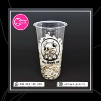 22 oz oval 10 gram plastic glass screen printing with packaging made from PP plastic
