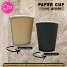 Paper Cup Warna Hitam + Warna Coklat + Kemasan Paper FOOD GRADE 1