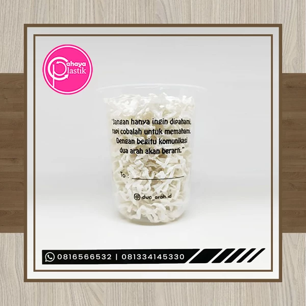 Plastic Cup 14 oz oval 7 grams By printing and branding your own products