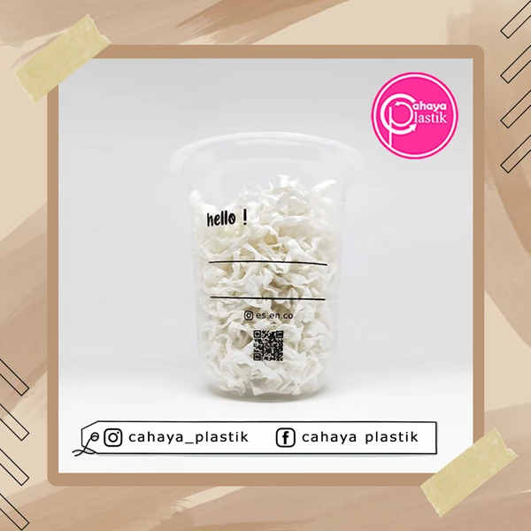 14 oz oval 7 gram plastic cup Made of PP plastic it is safe and suitable for take away