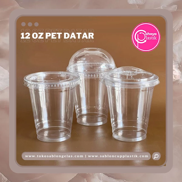 Plastic cups made from PET plastic are stiffer and clearer