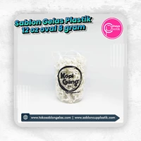 SABLON GELAS PLASTIK 12 OZ OVAL 8 GRAM + KEMASAN ICE COFFEE CUSTOM