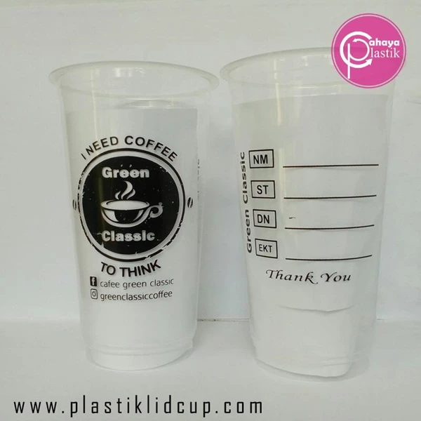 22 oz Plastic Glass Screen (Cold Coffee Glass)