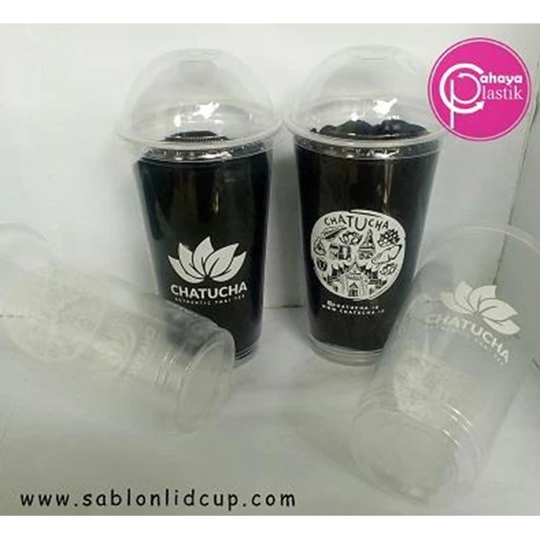 Sablon Gelas Plastik 22 oz ( Gelas Thai Tea )