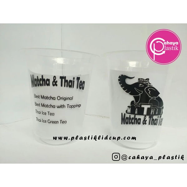 Printing Plastic Glasses 12 oz 7 grams (Cup thai tea)