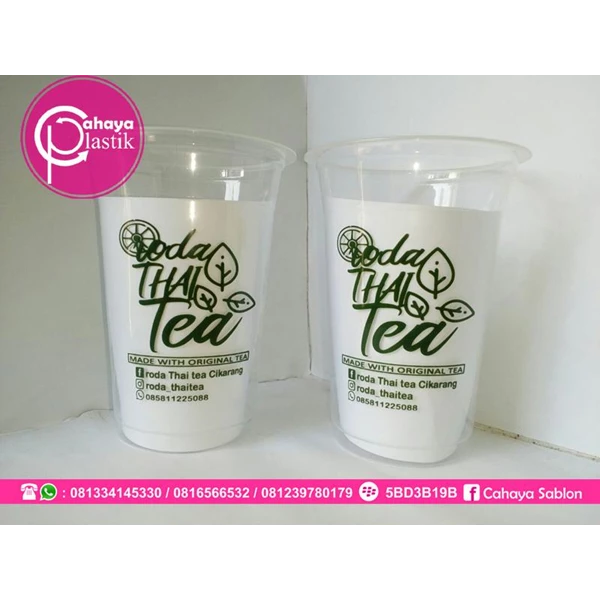 Sablon Gelas Plastik 16 oz ( Cup Thai Tea )