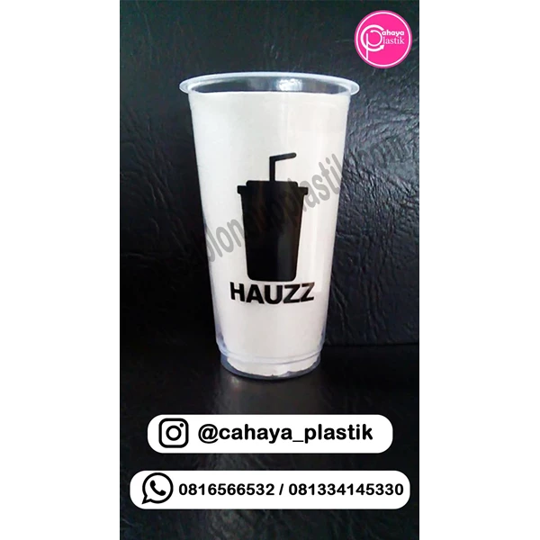 Plastik 22 oz polycup with food grade packaging