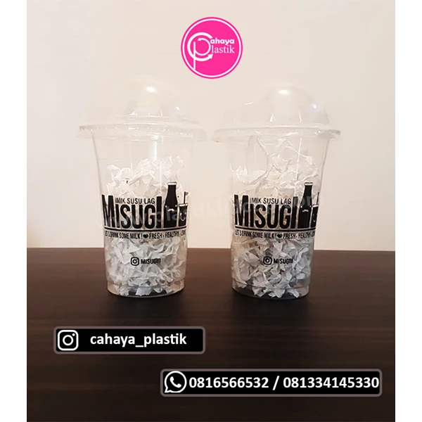 16 oz plastic cup screen printing with PP plastic packaging