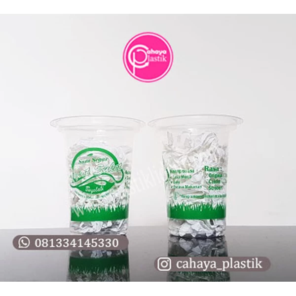 Sablon Full Melingkar Gelas Plastik 170 ml 