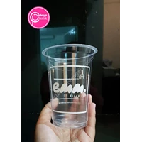 Sablon cup plastik 14 oz 7 gram tanpa tutup 