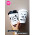 Sablon paper cup hot 9 oz + tutup (thai tea cup) 1