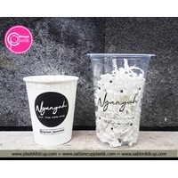 8 oz paper cup screen printing mix with a 16 oz 7 gram plastic