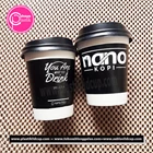 8 oz cup paper packaging with full black  1