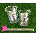 Sablon custom cup gelas plastik 12 oz oval 8 gram tanpa tutup  2