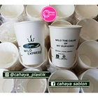 Sablon custom paper cup 8 oz 200 ml FOOD GRADE (Kemasan Minuman Hangat) 1
