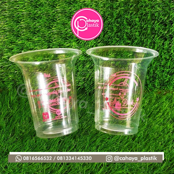 screen printing plastic cups made of quality PP with a thickness of 6 grams size 12 oz 6 grams of the GKI brand