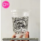 Sablon full melingkar cup gelas plastik 14 oz oval 7 gram tanpa tutup (KEMASAN MINUMAN KEKINIAN) 1