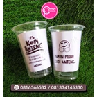 Sablon cup gelas plastik 16 oz 8 gram tanpa tutup (KEMASAN CUP PLASTIK KOPI KEKINIAN) 1
