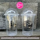 Sablon cup gelas plastik 16 oz 8 gram dan tutup cembung KEMASAN MINUMAN KEKINIAN 1