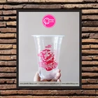 16 oz 7 gram plastic cup screen printing custom pink ink 1