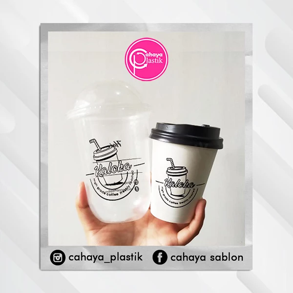 Screen printing complete packaging 16 oz oval 8 gram plastic cup and 8 oz paper cup