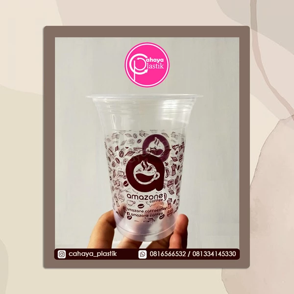 Custom screen printing of plastic cup 14 oz 6 gram