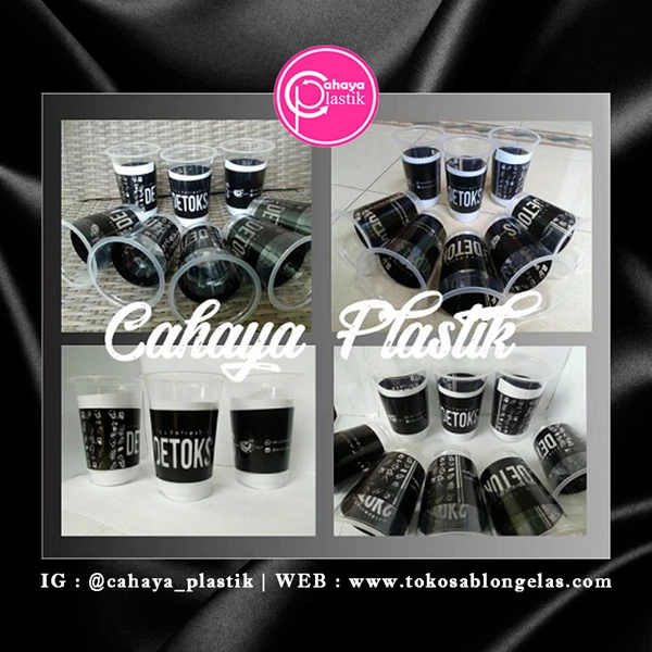 Screen printing of plastic cups 16 oz 7 grams