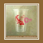 sablon gelas plastik kemasan minuman kekinian - cup plastik 16 oz 8 gram tanpa tutup 1