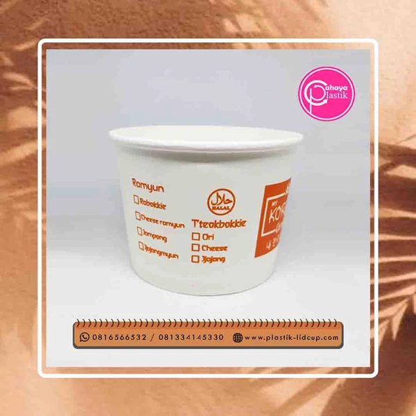 Screen printing paper bowl 17 oz with a capacity of 500 ml