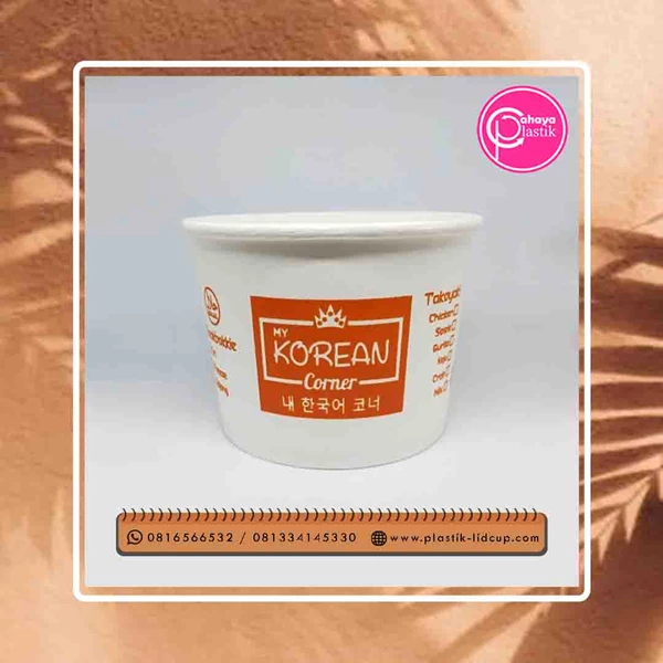 Sablon custom paper bowl 17 oz 500 ml + FOOD GRADE BOWL +kemasan makanan kekinian + cetak paper bowl murah