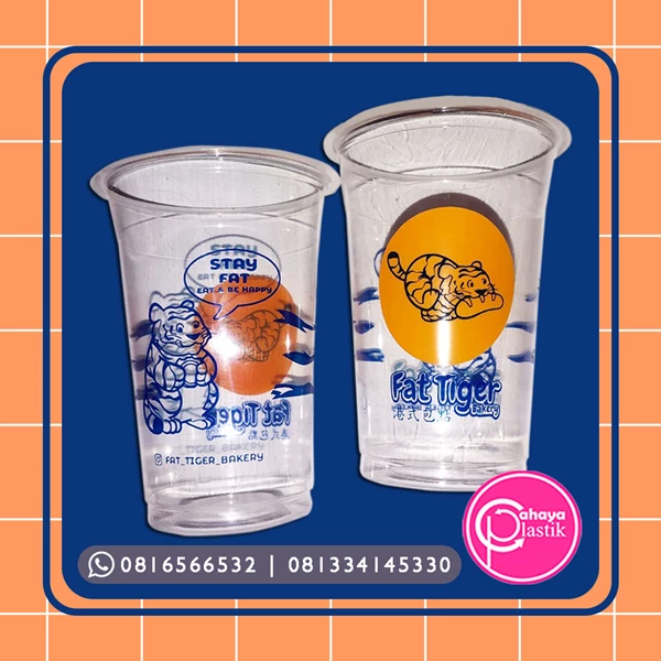 Screen printing of plastic cups 16 oz 7 grams with quality PP packaging