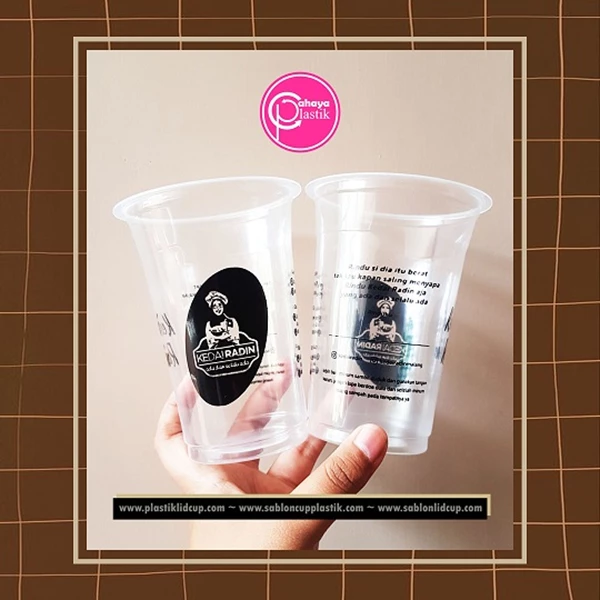 16 oz 7 gram plastic cup screen printing with quality PP plastic packaging