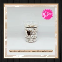 Screen printing of plastic cups 14 oz oval 7 grams with modern beverage packaging
