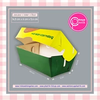 Paper lunch box full color printing + Kemasan Corndog Kekinian 